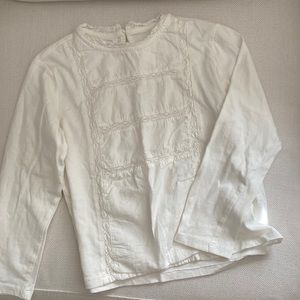 Zara kids white long sleeve shirt size 7